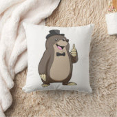 タイをつけたモグラの花婿 クッション (ブランケット)