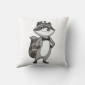 タイを締めた花婿のラクーン クッション (裏面)