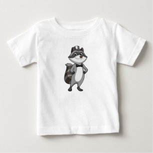 タイを締めた花婿のラクーン ベビーTシャツ