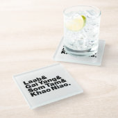 タイアイサーン通り食品 ガラスコースター (アングル)