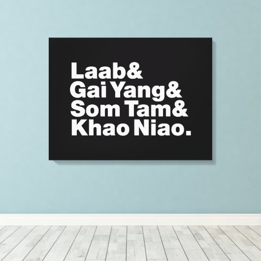 タイアイサーン通り食品 キャンバスプリント (インサイチュ (ウッドフロア))