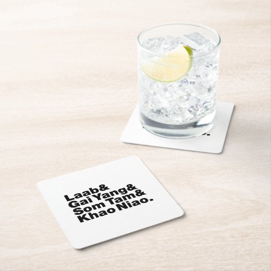 タイアイサーン通り食品 スクエアペーパーコースター (インサイチュ)