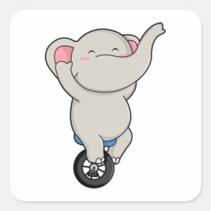 タイアーサーで芸術家として象 スクエアシール