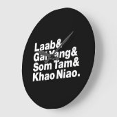 タイイサーン通りフード ラージ壁時計 (傾斜)