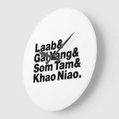 タイイサーン通りフード ラージ壁時計 (傾斜)