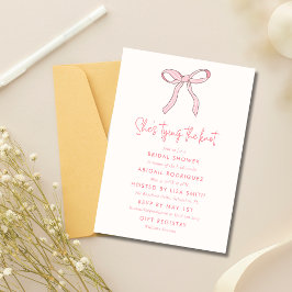 タイイングザノットコケットボウブライダルシャワー 招待状