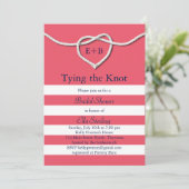 タイイングザノットコーラルブライダルシャワー招待状 招待状 (スタンド正面)