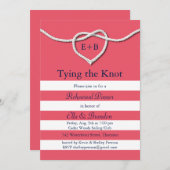 タイイングザノットコーラルリハーサルディナー招待状 招待状 (正面/裏面)