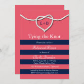 タイイングザノットコーラルリハーサルディナー招待状 招待状 (正面/裏面)