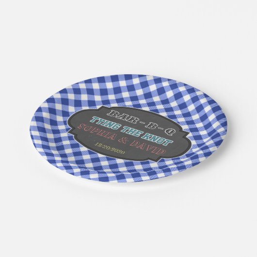 タイイングザノットバーバーバーバーバーバーガム婚約 ペーパープレート (アングル)