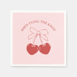 タイイングザノットピンクコケット紙ナプキンス スタンダードカクテルナプキン