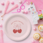 タイイングザノットピンクコケット紙プレート ペーパープレート (パーティー)