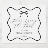 タイイングザノットブライダルシャワーブラックボウシャンパン スパークリングワインラベル (シングルラベル)