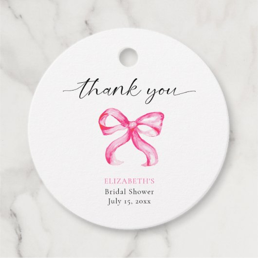 タイイングザノットブライダルシャワー カスタム フェイバータグ (正面)