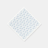 タイイングザノットブルーフローラブライダルシャワー スタンダードカクテルナプキン (角)