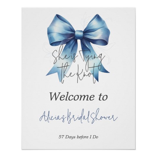 タイイングザノットブルーボウブライダルシャワーへようこそ ポスター (正面)