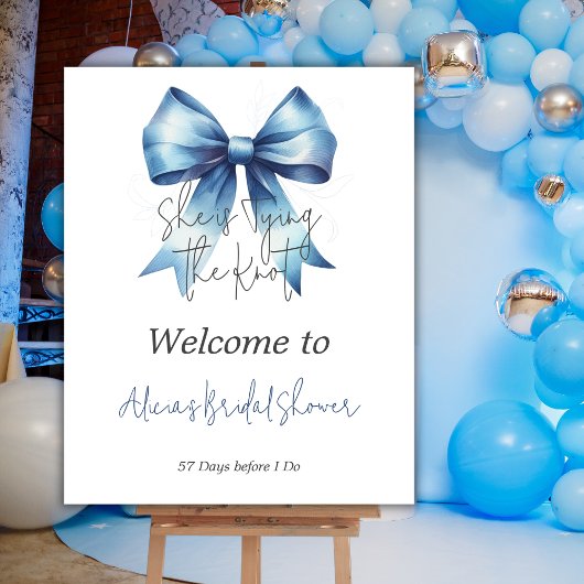 タイイングザノットブルーボウブライダルシャワーへようこそ ポスター
