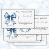 タイイングザノットブルーボウブライダルシャワーゲームレシピ エンクロージャーカード