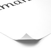 タイイングザノットホワイトボウフローラブライダルシャワー ポスター (コーナー)