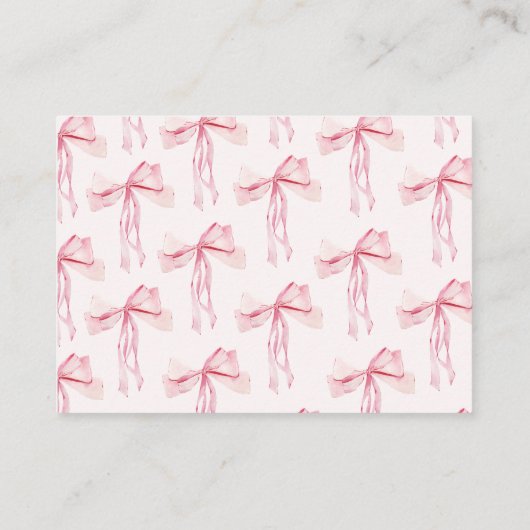 タイイングザノットレシピブライダルシャワー エンクロージャーカード (裏面)