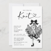 タイイングザノット幽霊フローラブライダルシャワー 招待状 (正面)