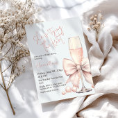 タイイングザノット赤面ピンクボウブライダルシャワー 招待状