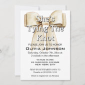 タイイングノットリネンボウブライダルシャワー 招待状 (正面)