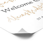 タイイングノット金ゴールドブラックボウブライダルシャワーウェルカム フォトプリント (角)