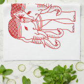 タイエラワンホワイトゾウ キッチンタオル (折り畳み)