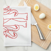 タイエラワンホワイトゾウ キッチンタオル (四つ折り)