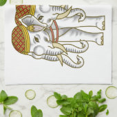 タイエラワンホワイトゾウ キッチンタオル (折り畳み)