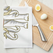 タイエラワンホワイトゾウ キッチンタオル (四つ折り)