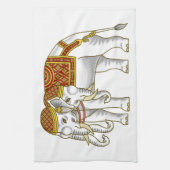 タイエラワンホワイトゾウ キッチンタオル (縦)