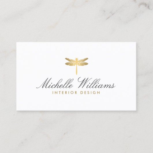 タイエレガントプフェイク金ゴールドトンボ 名刺 (正面)