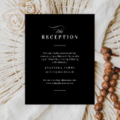 タイエレガントプ白黒ウェディングレセプション エンクロージャーカード