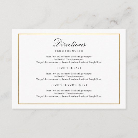 タイエレガントプ白黒金ゴールドエンクロー縁どジャ エンクロージャーカード (正面)