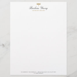 タイエレガントプ金ゴールドトンボのロゴ(白) レターヘッド