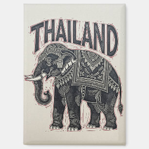 タイエレファントブロックプリント マグネット