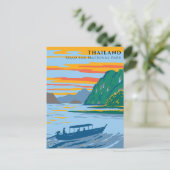 タイカオソク国立公園旅行アールデコ ポストカード (スタンド正面)