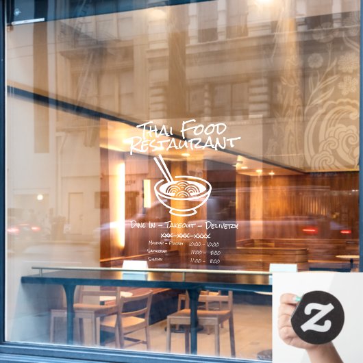 タイカスタマイズフーレストランビジネス情報 ウィンドウサイン (カフェ窓)