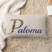 タイカラフルダイ文字Pイニシャルあなたの名前を追加 ランバークッション (ブランケット)