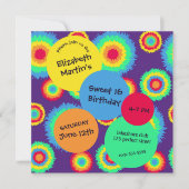 タイカラフルダイ誕生日パーティー 招待状 (正面)