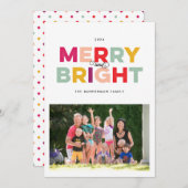 タイカラフルプとブライトメリーフラットホリデーカード シーズンカード (正面/裏面)