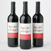 タイカラフルプモダン休日 ワインラベル (ボトル)