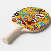 タイカラフルプモダン漫画書 卓球ラケット (正面アングル)