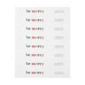 タイカラフルプBeホリメリーデイ差出人住所 ラップアラウンドラベル (シート)