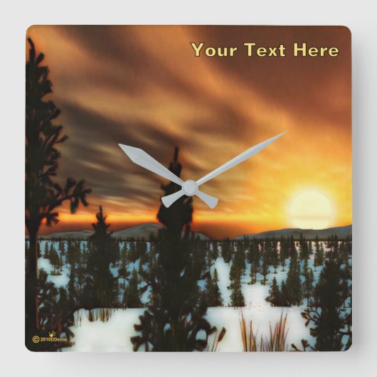 タイガサン スクエア壁時計 (正面)