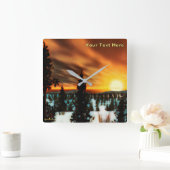 タイガサン スクエア壁時計 (ホーム)