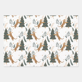 タイガモダン葉ーズホリデイ ラッピングペーパーシート