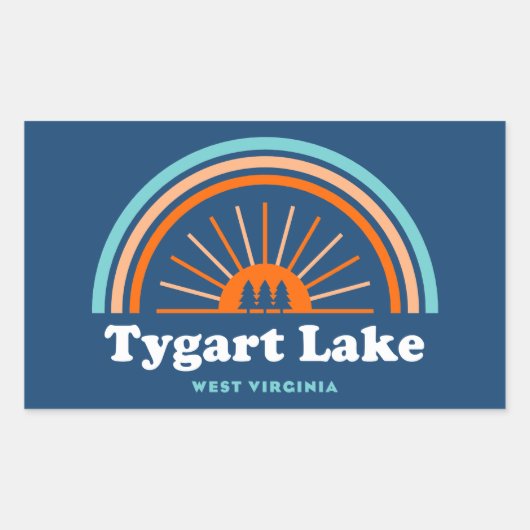タイガルトレイクウェストバージニアレインボー 長方形シール (正面)